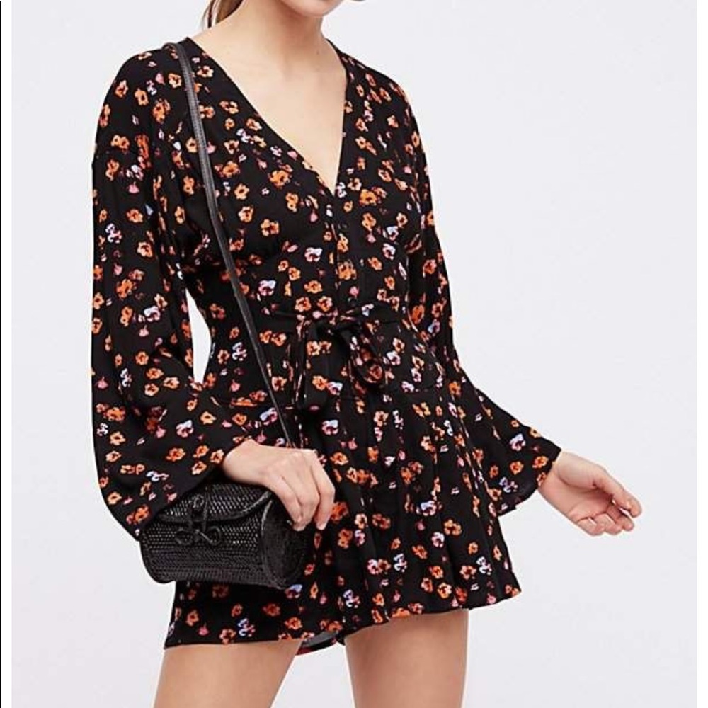 NWT Free People L’amour printed romper